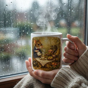 Tux & Twitch Woodland Tea Time Coffee Mug