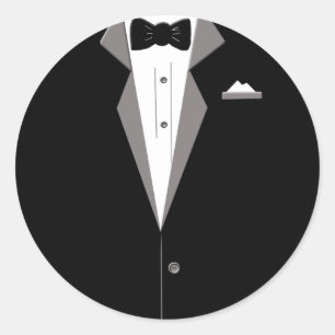 Tuxedo Art Classic Round Sticker