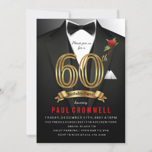 Tuxedo Birthday Invitation