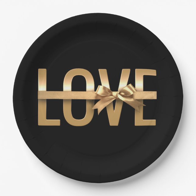 Tuxedo Black -  Paper Plate (Front)