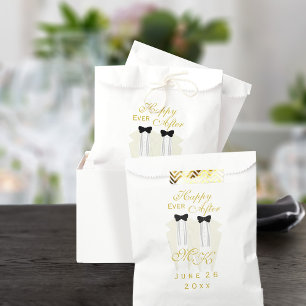 Tuxedo Black Tie Monogram Groom Wedding Favour Bag