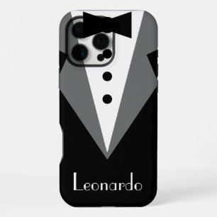 Tuxedo Black Tie Personalised iPhone 16 Pro Max Case
