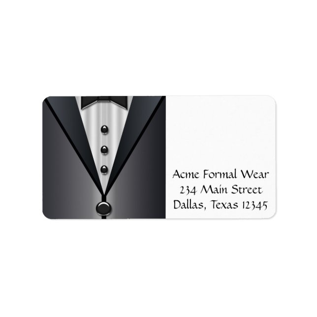 Tuxedo Black & White Address Labels (Front)