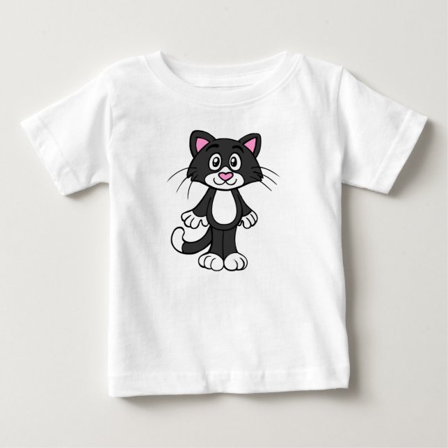 Tuxedo cat baby tee shirt (Front)
