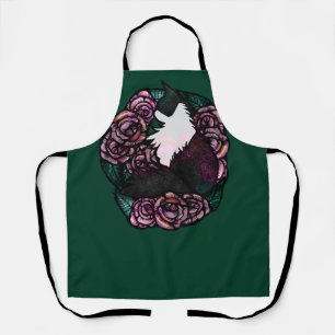 Tuxedo Cat Black and white kitty cats Apron