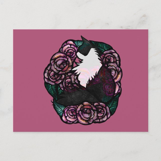 Tuxedo Cat Black and white kitty cats              Postcard (Front)