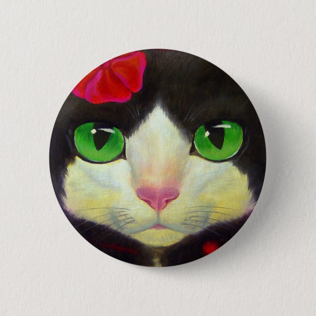 TUXEDO CAT BUTTON (Front)