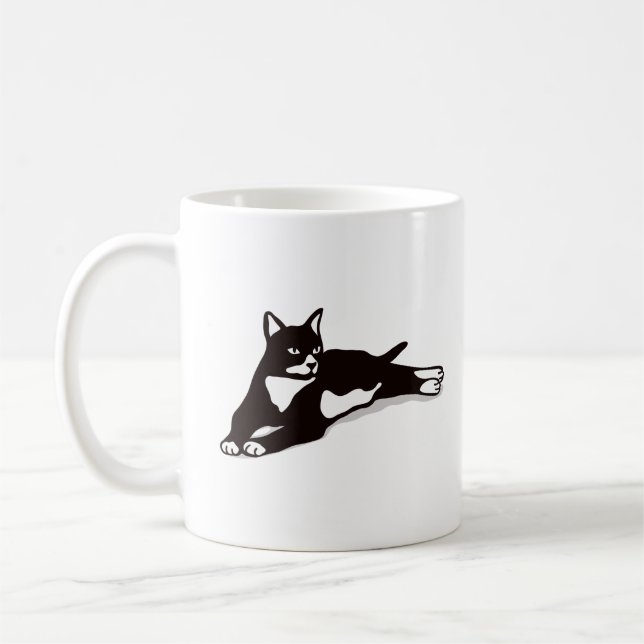 Tuxedo Cat Cat Lady Gift Cat Mum Tuxedo Cat  Coffee Mug (Left)