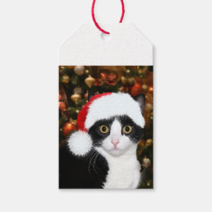Tuxedo cat Christmas Gift Tags