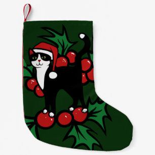 Tuxedo Cat Christmas Small Christmas Stocking