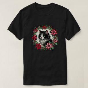 Tuxedo Cat Christmas T-Shirt