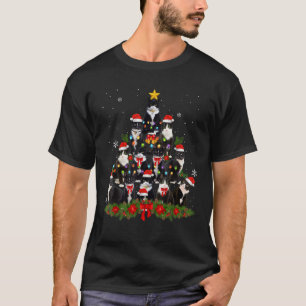 Tuxedo Cat Christmas Tree Tuxedo Cat Lights Xmas M T-Shirt