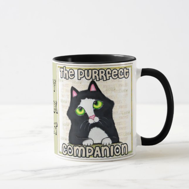 Tuxedo Cat Coffee / Tea Mug (Right)