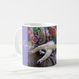 Tuxedo Cat Cute doing a Mexican Wave Funny Cats Coffee Mug