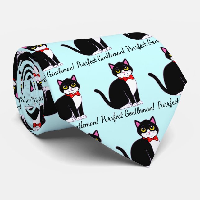 Tuxedo Cat Dressed up in a Bow Tie (Rolled)