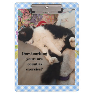 Tuxedo Cat Funny Quote Black and White Cats Girls Clipboard