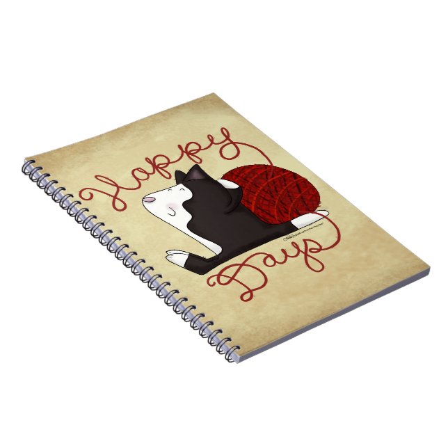 Tuxedo Cat- Happy Days Notebook (Right Side)