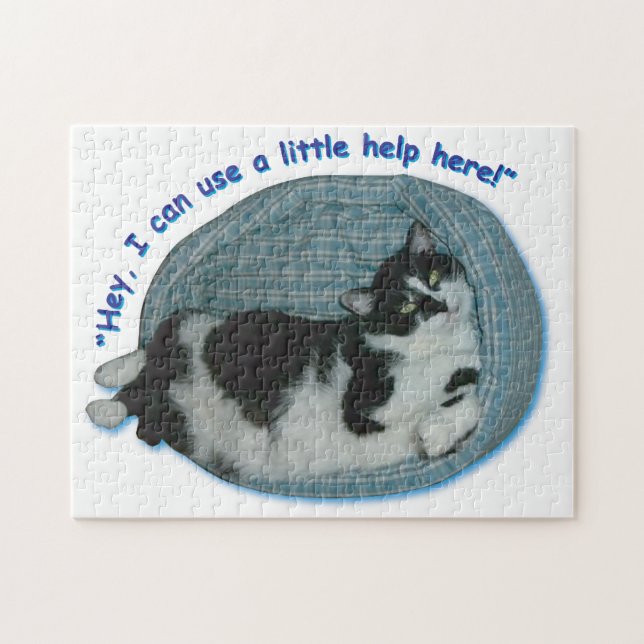 Tuxedo Cat Humor Jigsaw Puzzle (Horizontal)
