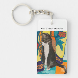 Tuxedo Cat Key Ring