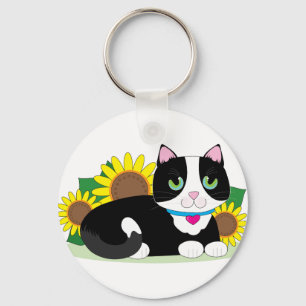 Tuxedo Cat Key Ring