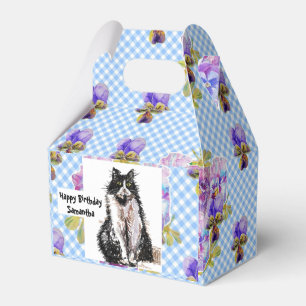 Tuxedo Cat Love You Black and White Cats Cake Favour Box