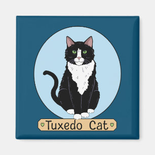 Tuxedo Cat Magnet