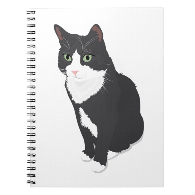 Tuxedo Cat Notebook (Front)