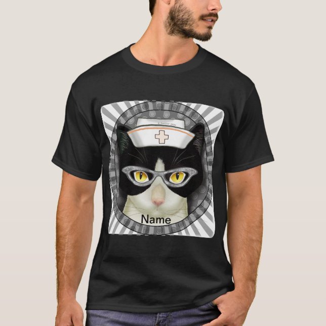 Tuxedo cat nurse  T-Shirt (Front)