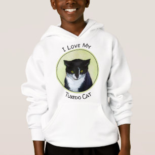 Tuxedo Cat Painting - Cute Original Cat Art