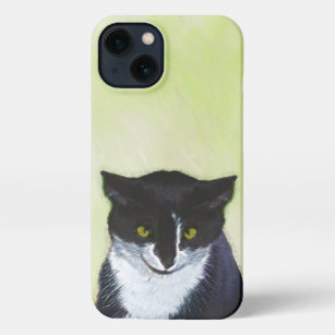 Tuxedo Cat Painting - Cute Original Cat Art iPhone 13 Case