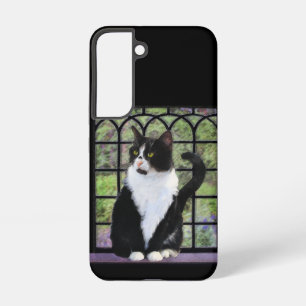 Tuxedo Cat Painting - Cute Original Cat Art Samsung Galaxy Case