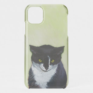 Tuxedo Cat Painting - Cute Original Cat Art iPhone 11 Case