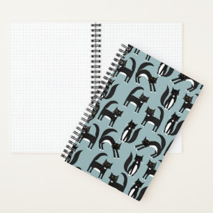 Tuxedo Cat Pattern Notebook