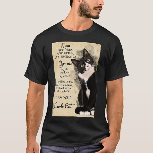 Tuxedo Cat Poster Poster  T-Shirt (Front)