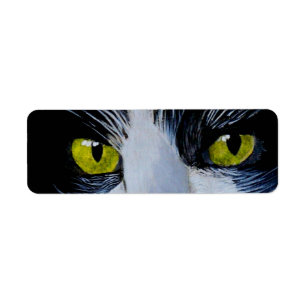 Tuxedo Cat Return Address Label