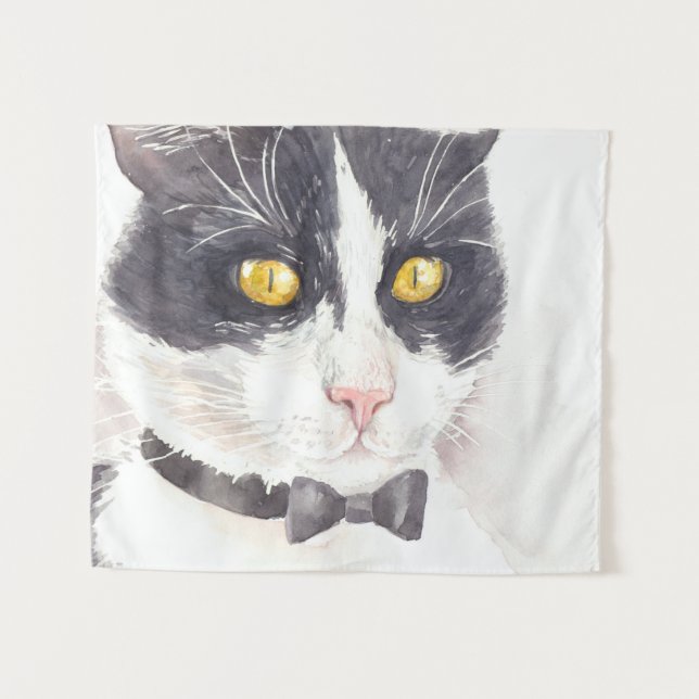 Tuxedo cat tapestry (Front (Horizontal))