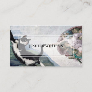 Tuxedo Cat Touching the Divine Paw                 Business Card