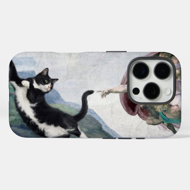 Tuxedo Cat Touching the Divine Paw                 Case-Mate iPhone Case (Back (Horizontal))