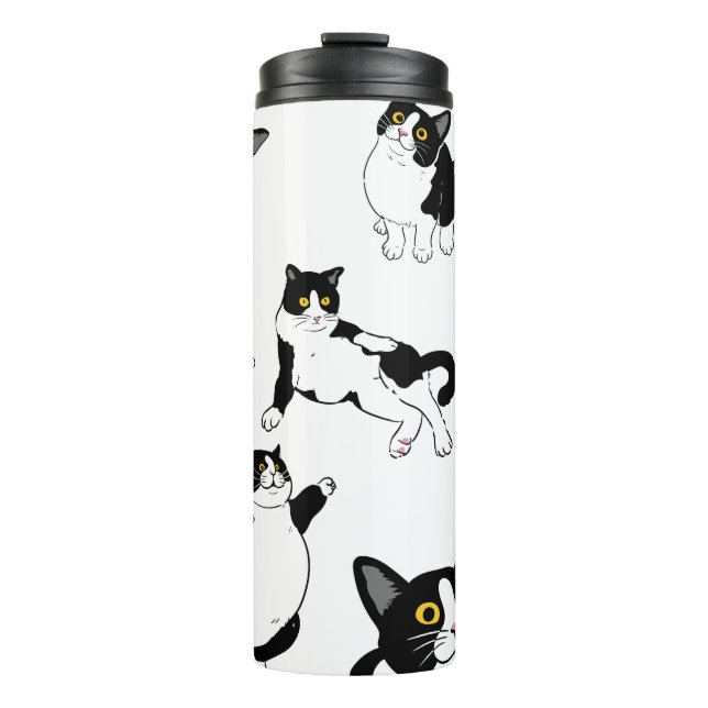 Tuxedo cat tumbler (Front)