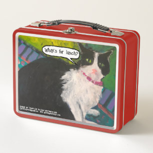 Tuxedo Cat 'What's For Lunch' Metal Lunchbox