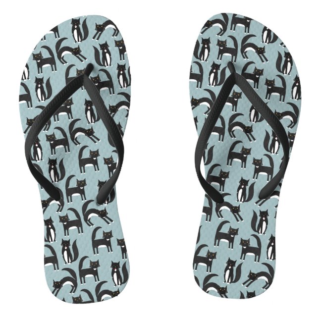 Tuxedo Cats Thongs (Footbed)