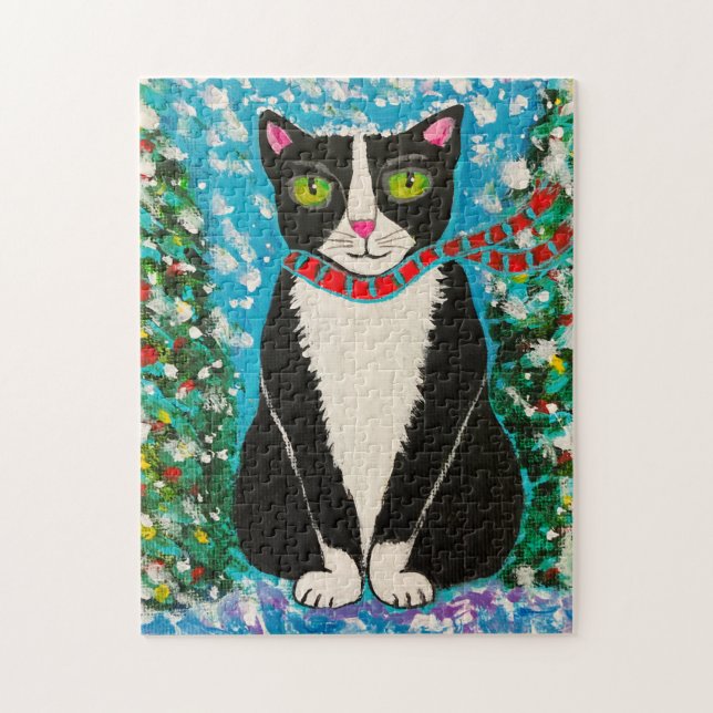 Tuxedo Christmas Jigsaw Puzzle (Vertical)