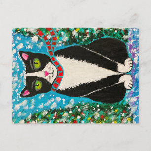 Tuxedo Christmas Postcard