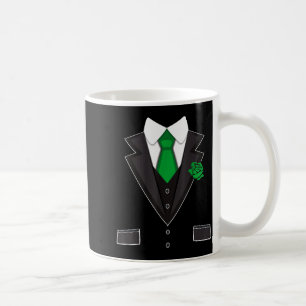 Tuxedo Costume Green Rose Tie Funny St. Patrick's Coffee Mug