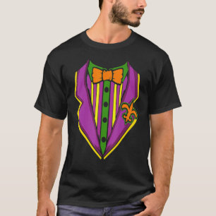 Tuxedo Costume Mardi Gras Carnival Parade Masquera T-Shirt