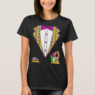 Tuxedo Costume Mardi Gras Carnival Parade Masquera T-Shirt