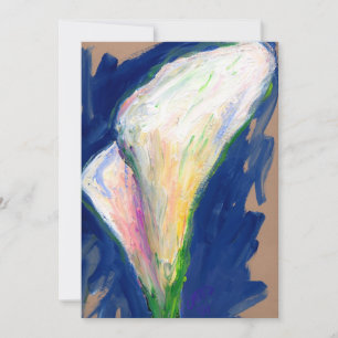 "Tuxedo Cuff" Lily Flower Painting Invitation
