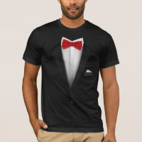 Tuxedo design with Red Bowtie For Weddings