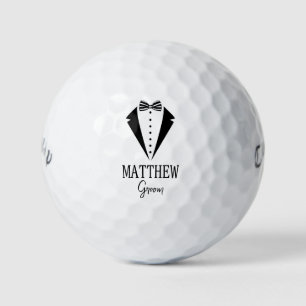 Tuxedo Groom Golf Balls