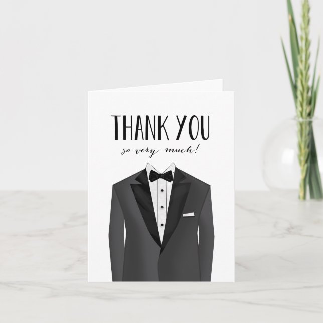 Tuxedo Groom | Thank You Card (Front)